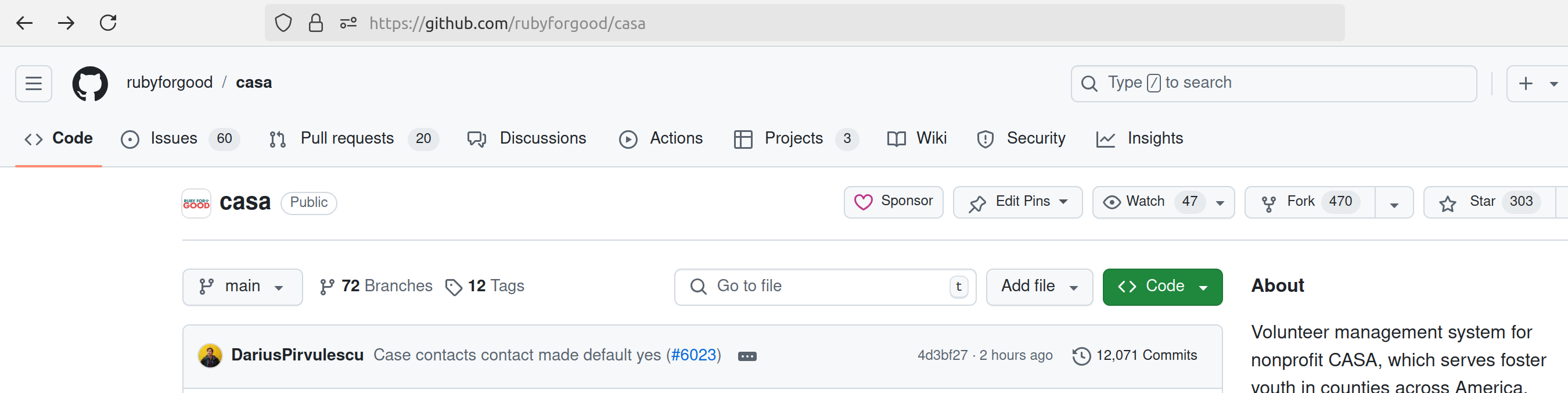 Casa contribution on Github
